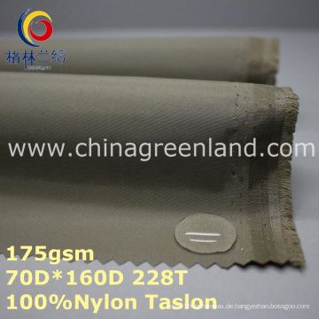 Plain Färben Nylon Taslon wasserdichtes Gewebe für Textiljacken (GLLML261)